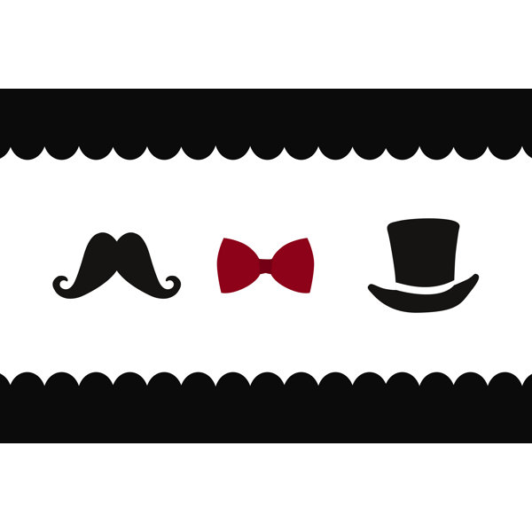Winston Porter Stache Bowtie Tophat On Canvas Print Wayfair